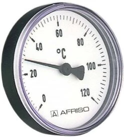 Afriso Bimetall Thermometer 0-120 Grad 63696 Gehäuse 100mm, 100mm Schaft, 1/2" Anschluss