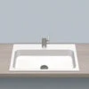 Alape EB Einbauwaschtisch 2219800000 650 X 472 Mm, Weiß, Mit Hahnloch, Ohne Überlauf -Badezimmerbedarf Geschäft Alape EB Einbauwaschtisch 2219800000 650 x 472 mm weiss mit Hahnloch ohne Ueberlauf