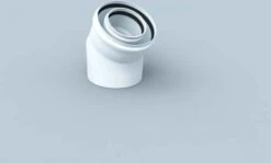 Bertrams Polyline LAS Bogen 41BG45-80 45°, DN 80/125, Innen, Weiß