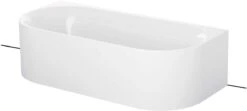 Bette BetteLux Oval Silhouette Badewanne 3416-440CWVVS Snow, 180x85x45cm, Freistehend