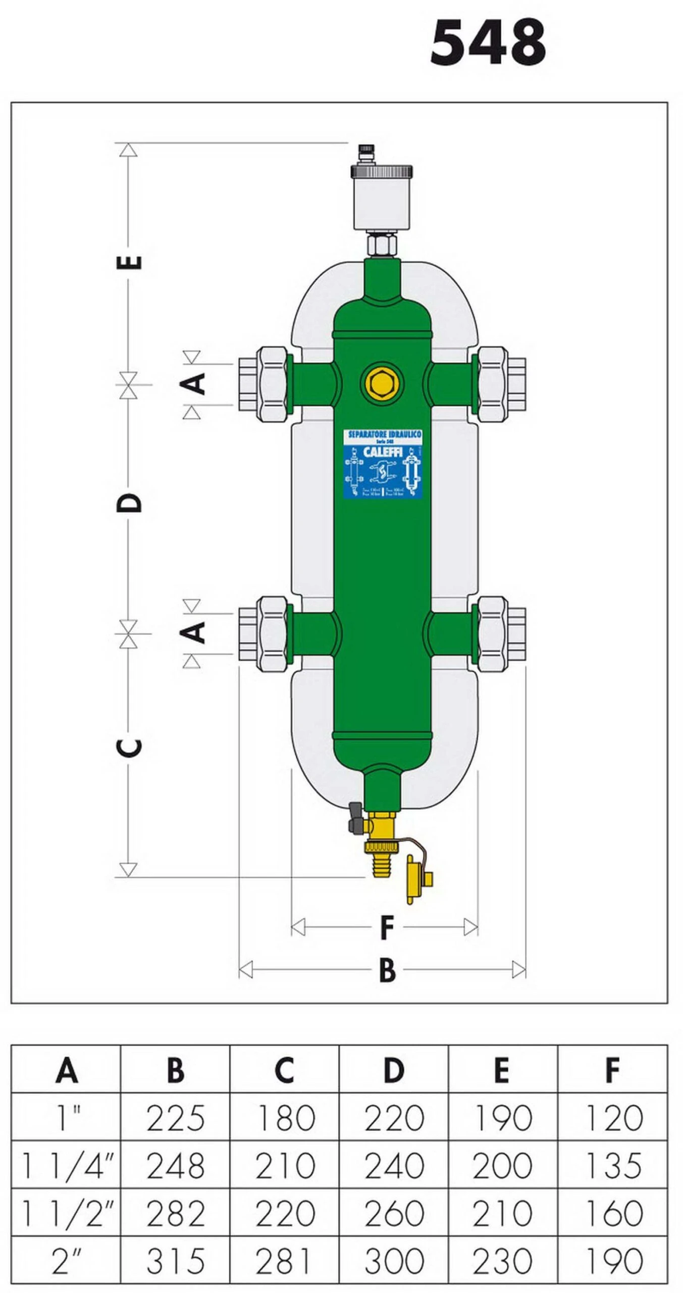 Caleffi Weiche 548006 1" IG, Hydraulisch, Mit Verschraubung Und Isolierung 4 Caleffi Weiche 548006 1" IG, Hydraulisch, Mit Verschraubung Und Isolierung – Bild 2