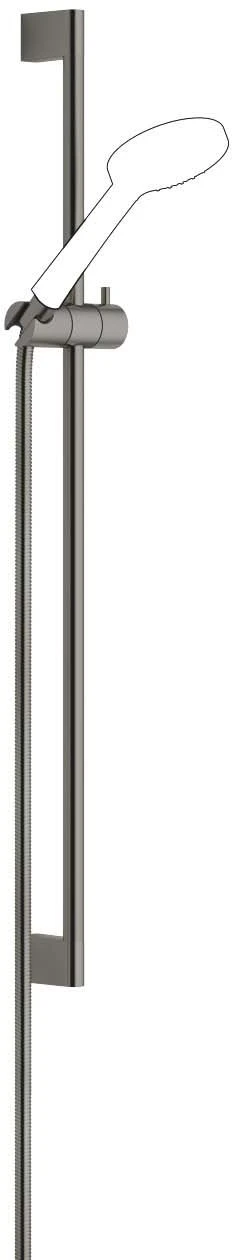 Dornbracht Duschgarnitur 26413979-99 Stichmaß 853 Mm, Brauseschlauchanschluss 3/8", Dark Platinum Matt
