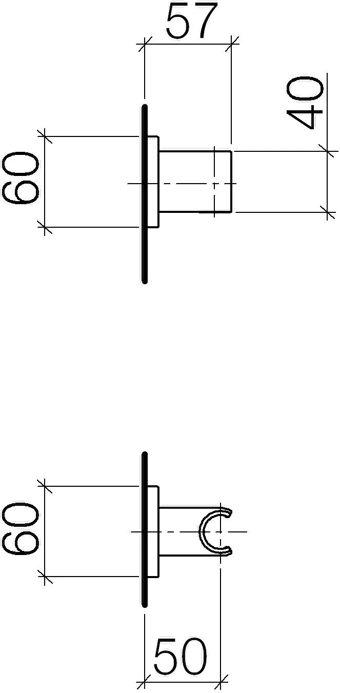 Dornbracht Symetrics Wandbrausehalter 28050980-99 Mit Rosette 60 X 60 Mm, Dark Platinum Matt 4 Dornbracht Symetrics Wandbrausehalter 28050980-99 Mit Rosette 60 X 60 Mm, Dark Platinum Matt – Bild 2