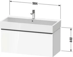 Duravit D-Neo Waschtisch-Unterschrank DE427401616 98,4 X 44,2 Cm, Eiche Schwarz, Wandhängend, 1 Auszug -Badezimmerbedarf Geschäft Duravit D Neo Waschtisch Unterschrank DE427401616 984 x 442 cm Eiche Schwarz wandhaengend 1 Auszug 6