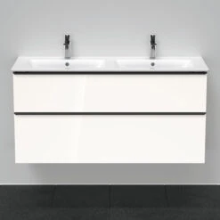 Duravit D-Neo Waschtisch-Unterschrank DE436502222 128 X 46,2 Cm, Weiß Hochglanz, Wandhängend, 1 Schubkasten, 1 Auszug