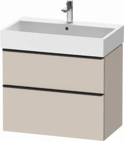 Duravit D-Neo Waschtisch-Unterschrank DE437309191 78,4 X 44,2 Cm, Taupe Matt, Wandhängend, 1 Schubkasten, 1 Auszug