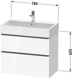 Duravit D-Neo Waschtisch-Unterschrank DE437309191 78,4 X 44,2 Cm, Taupe Matt, Wandhängend, 1 Schubkasten, 1 Auszug -Badezimmerbedarf Geschäft Duravit D Neo Waschtisch Unterschrank DE437309191 784 x 442 cm Taupe Matt wandhaengend 1 Schubkasten 1 Auszug 5