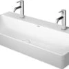 Duravit DuraSquare Waschtisch 23531000701 Weiss Wondergliss, 100x47cm, Ohne Hahnloch
