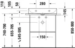 Duravit DuraSquare Waschtisch Geschliffen 23566000791 60x40cm, Ohne Überlauf, Mit Hahnlochbank, Ohne Hahnloch, Weiß WonderGliss -Badezimmerbedarf Geschäft Duravit DuraSquare Waschtisch geschliffen 23566000791 60x40cm ohne Ueberlauf mit Hahnlochbank ohne Hahnloch weiss WonderGliss 9