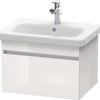 Duravit DuraStyle Waschtischunterbau DS638002222 Weiß Hochglanz, 58x44,8x39,8cm, 1 Auszug