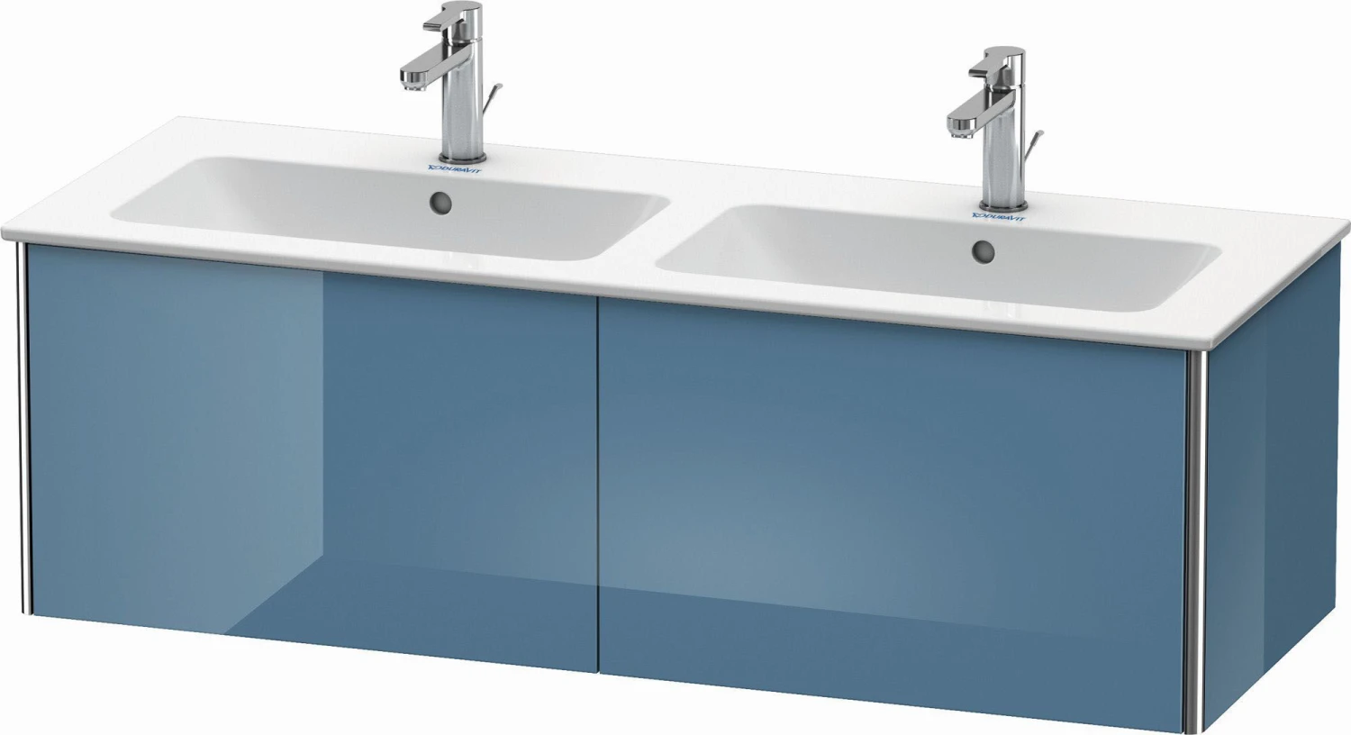 Duravit XSquare Waschtisch-Unterschrank XS407504747 128x40x47,8cm, 2 Auszüge, Stone Blue Hochglanz 3 Duravit XSquare Waschtisch-Unterschrank XS407504747 128x40x47,8cm, 2 Auszüge, Stone Blue Hochglanz