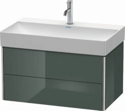 Duravit XSquare Waschtisch-Unterschrank XS416203838 78,4x39,7x46cm, 2 Schubkästen, Dolomiti Grey Hochglanz