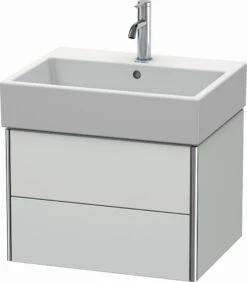 Duravit XSquare Waschtisch-Unterschrank XS419303636 58,4x39,7x46cm, 2 Schubkästen, Weiß Seidenmatt