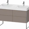 Duravit XSquare Waschtisch-Unterschrank XS445604343 118,4x73,1x46cm, 4 Auszüge, Basalt Matt -Badezimmerbedarf Geschäft Duravit XSquare Waschtisch Unterschrank XS445604343 1184x731x46cm 4 Auszuege Basalt matt