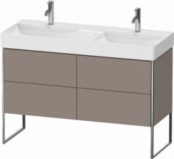 Duravit XSquare Waschtisch-Unterschrank XS445604343 118,4x73,1x46cm, 4 Auszüge, Basalt Matt
