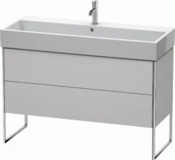 Duravit XSquare Waschtisch-Unterschrank XS447703939 118,4x49,1x46cm, 2 Auszüge, Nordic Weiß Seidenmatt