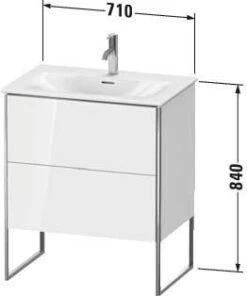 Duravit XSquare Waschtisch-Unterschrank XS452309797 71x84x47,8cm, Lichtblau Seidenmatt, 2 Auszüge -Badezimmerbedarf Geschäft Duravit XSquare Waschtisch Unterschrank XS452309797 71x84x478cm Lichtblau seidenmatt 2 Auszuege 2