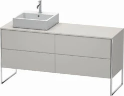 Duravit XSquare Waschtisch-Unterschrank XS4924L0707 160x53,8x54,8cm, 4 Auszüge, Links, Betongrau Matt