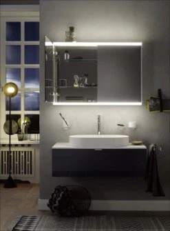 Emco Asis Prime 2 Lichtspiegelschrank 949706021 600mm, 1Tür, Verspiegelte Glasrückwand, Lichtpaket -Badezimmerbedarf Geschäft Emco Asis Prime 2 Lichtspiegelschrank 949706021 600mm 1Tuer verspiegelte Glasrueckwand Lichtpaket 4