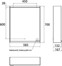 Emco Asis Prime 2 Lichtspiegelschrank 949706021 600mm, 1Tür, Verspiegelte Glasrückwand, Lichtpaket -Badezimmerbedarf Geschäft Emco Asis Prime 2 Lichtspiegelschrank 949706021 600mm 1Tuer verspiegelte Glasrueckwand Lichtpaket 7