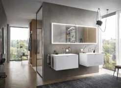 Emco Prime Aufputz-Lichtspiegelschrank 949713583 1000x700mm, 2-türig, Schwarz/spiegel -Badezimmerbedarf Geschäft Emco prime Aufputz Lichtspiegelschrank 949713583 1000x700mm 2 tuerig schwarz spiegel 3