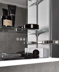 Emco Prime Aufputz-Lichtspiegelschrank 949713583 1000x700mm, 2-türig, Schwarz/spiegel -Badezimmerbedarf Geschäft Emco prime Aufputz Lichtspiegelschrank 949713583 1000x700mm 2 tuerig schwarz spiegel 4