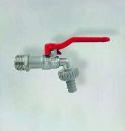 Fukana Kugelauslaufventil 1/2" 53275 Messing Verchromt, Stahlhebelgriff, DIN 50930-6