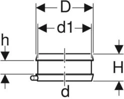 Geberit Elektroschweißband 363776161 PE-HD, DN 56, Für Fixpunkt -Badezimmerbedarf Geschäft Geberit Elektroschweissband 363776161 PE HD DN 56 fuer Fixpunkt 2