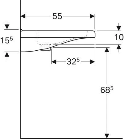 Geberit Renova Comfort Waschtisch 128661600 60 X 55cm, Weiss, KeraTect, Ohne Hahnloch/Überlauf 6 Geberit Renova Comfort Waschtisch 128661600 60 X 55cm, Weiss, KeraTect, Ohne Hahnloch/Überlauf – Bild 4