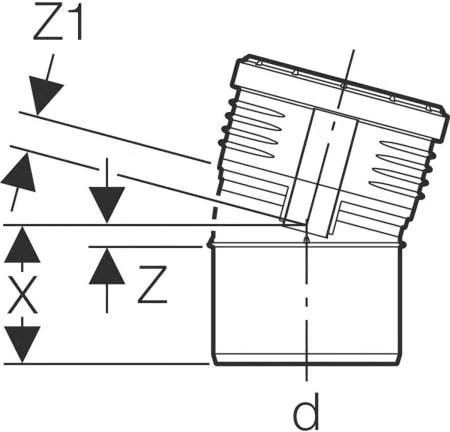 Geberit Silent PP Bogen 390620141 DN 125, 15°, Schalloptimiert 4 Geberit Silent PP Bogen 390620141 DN 125, 15°, Schalloptimiert – Bild 2