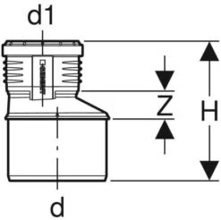 Geberit Silent PP Reduktion 390573141 DN 100/70, Exzentrisch, Schalloptimiert -Badezimmerbedarf Geschäft Geberit Silent PP Reduktion 390573141 DN 100 70 exzentrisch schalloptimiert 2