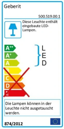 Geberit Xeno² Lichtspiegel 500519001 120x71x5,5cm, LED, 230 V, 50 Hz, 87,2 W -Badezimmerbedarf Geschäft Geberit Xeno² Lichtspiegel 500519001 120x71x55cm LED 230 V 50 Hz 872 W 4