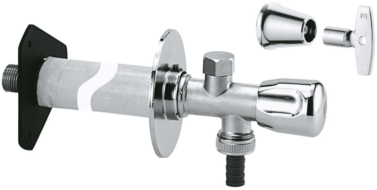 Grohe Außenwandventil Bausatz Eurotec 41208000 DN15, Mit Steckschlüssel, Chrom 3 Grohe Außenwandventil Bausatz Eurotec 41208000 DN15, Mit Steckschlüssel, Chrom