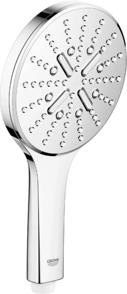 Grohe Rainshower SmartActive 130 Handbrause 26574000 Chrom, 3 Strahlarten, Mit Durchflussbegrenzer 9,5 L/min