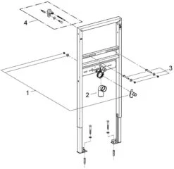 Grohe Rapid SL Waschtisch Element 38554001 Bauhöhe: 1,13 M, Für Einlocharmatur -Badezimmerbedarf Geschäft Grohe Rapid SL Waschtisch Element 38554001 Bauhoehe 113 m fuer Einlocharmatur 3