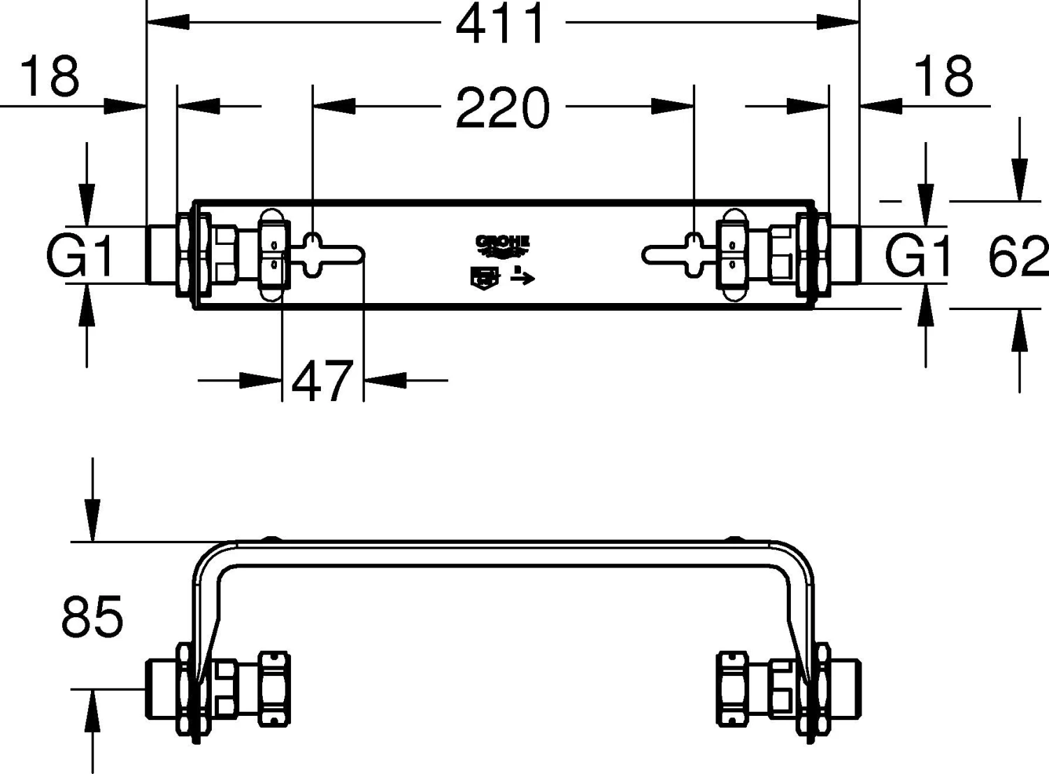 Grohe Sense Montageset 22501000 Passend Zu 22 500 LN0, 22 502 LN0, Chrom 4 Grohe Sense Montageset 22501000 Passend Zu 22 500 LN0, 22 502 LN0, Chrom – Bild 2