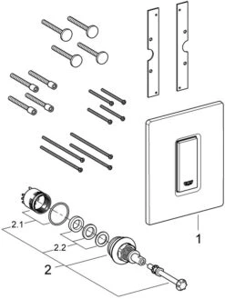 Grohe Skate Cosmopolitan Betätigunsplatte 38846KS0 Für Urinal, Mit Glasoberfläche Velvet Black -Badezimmerbedarf Geschäft Grohe Skate Cosmopolitan Betaetigunsplatte 38846KS0 fuer Urinal mit Glasoberflaeche velvet black 2