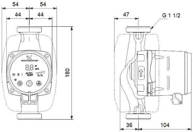 Grundfos Alpha 2 32-80 Hocheffizienzpumpe 99261738 180mm, 230V, 50Hz, 6H, D-A-CH, Modell 2017 4 Grundfos Alpha 2 32-80 Hocheffizienzpumpe 99261738 180mm, 230V, 50Hz, 6H, D-A-CH, Modell 2017 – Bild 2