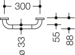 HEWI Haltegriff Serie 801 8013610099 300 Mm, Reinweiss -Badezimmerbedarf Geschäft HEWI Haltegriff Serie 801 8013610099 300 mm reinweiss 2