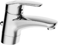 Hansa Waschtischarmatur Hansamix 01192183 Chrom, Mit Ablaufgarnitur, Schwenkbar