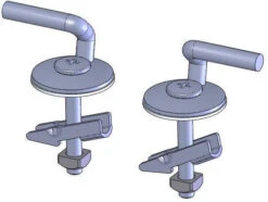 Haro BVO-Klappdübel Steckscharnier 408425 D4002G Edelstahl, Drehpunkthöhe 21mm