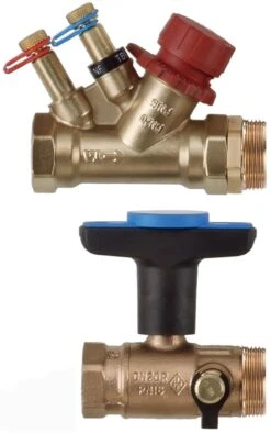 Heimeier Anschlussset 2 Für Dynacon 9339-02.800 Mit TBV NF Reglulierventil Und Globo Kugelhahn