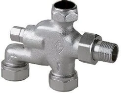 Heimeier E-Z-Verteiler 3891-02.000 Rotguss Vernickelt, DN 15