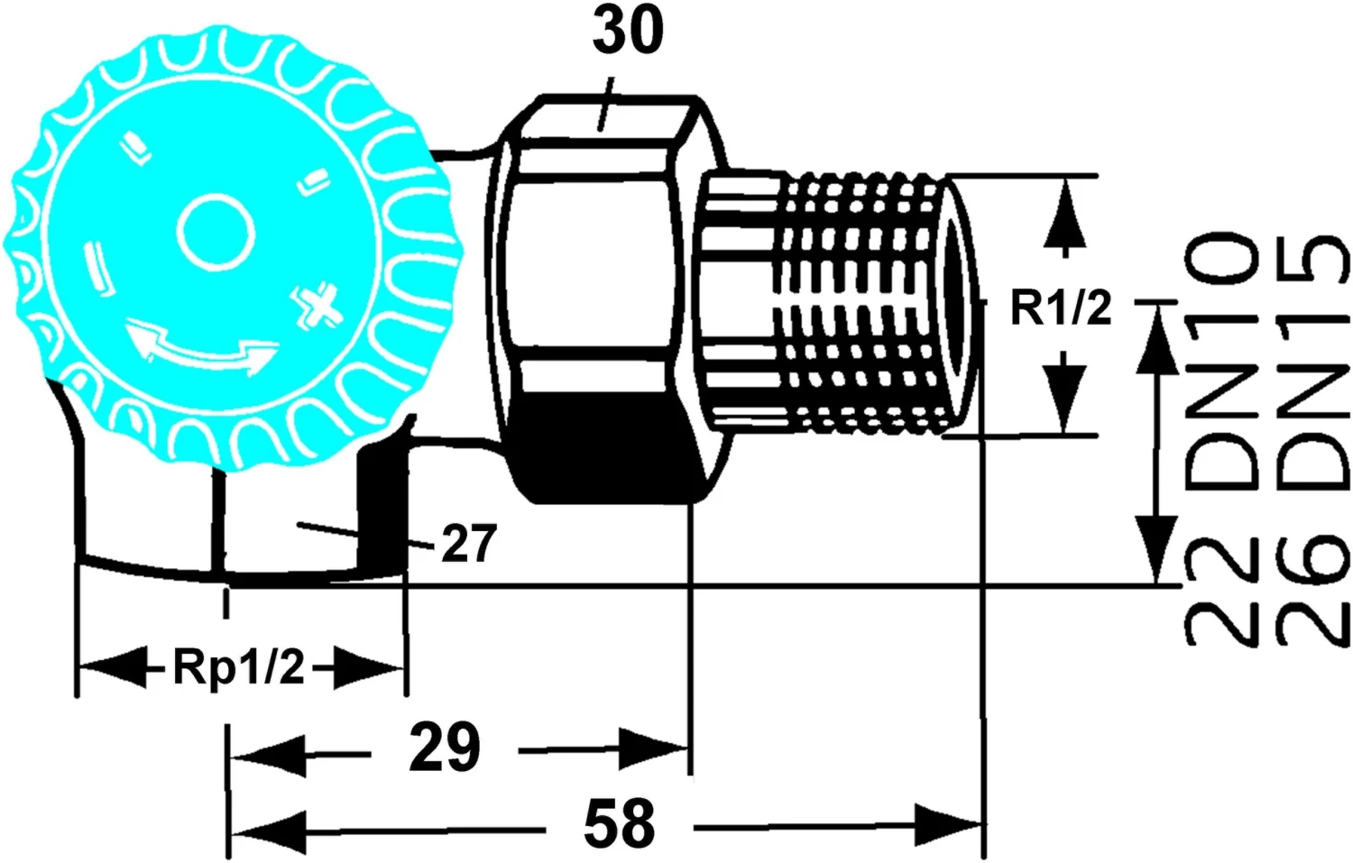 Heimeier Thermostat-Ventilunterteil 2341-02.000 Rp 1/2xR 1/2, Winkeleck, Rotguss, Links, Geringer Widerstand 4 Heimeier Thermostat-Ventilunterteil 2341-02.000 Rp 1/2xR 1/2, Winkeleck, Rotguss, Links, Geringer Widerstand – Bild 2