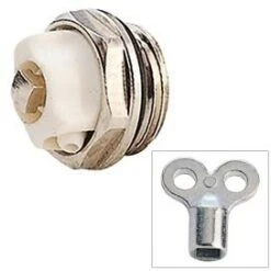 Heizkörper Entlüftungsventil 1/2" Aussengewinde, Messing Chrom