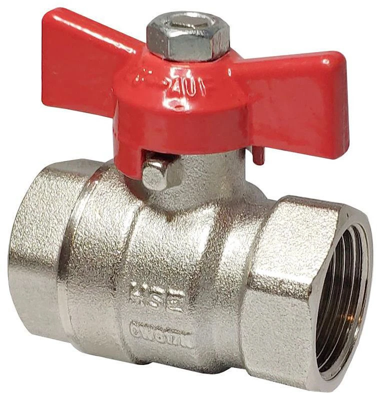 Hermann Schmidt Heizungs-Kugelhahn H0181454025 Messing Vernickelt, 1", Mit Flügelgriff, PN 42/35 3 Hermann Schmidt Heizungs-Kugelhahn H0181454025 Messing Vernickelt, 1", Mit Flügelgriff, PN 42/35