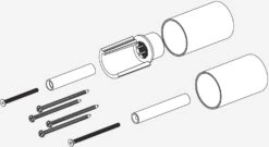 Herzbach Deep Black Unterputz-Verlängerung 23.081600.1.12 Schwarz Matt, 30mm, Nicht Kürzbar