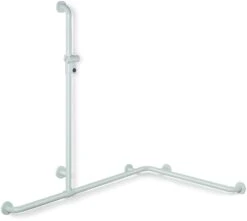 Hewi 801 Duschhandlauf 801.35.3S98 Sonderlänge, Signalweiß, Mit Brausehalterstange
