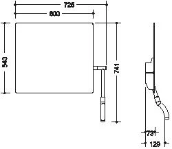 Hewi Kippspiegel LifeSystem 802 80201100R99 Hebel Rechts, Reinweiss 4 Hewi Kippspiegel LifeSystem 802 80201100R99 Hebel Rechts, Reinweiss – Bild 2