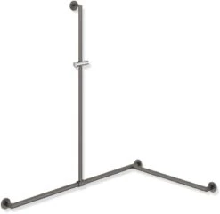 Hewi System 900 Duschhandlauf 900.35.33560WD 1250 X 1185 X 765 Mm, Pulverbeschichtet Weiß Tiefmatt/chrom, Ausführung Links